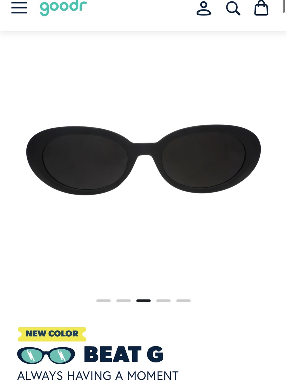 Goodr Beat G Oval Sunglasses — Black